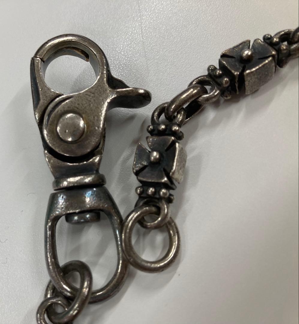 シルバー925 クロスリンク ウォレットチェーン