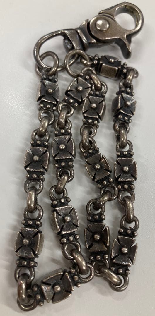 シルバー925 クロスリンク ウォレットチェーン