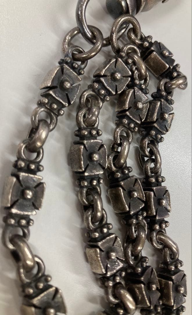 シルバー925 クロスリンク ウォレットチェーン