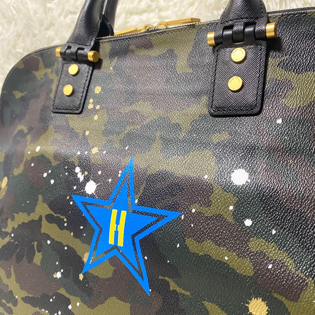 美品✨ GENTIL BANDITボストンバック　迷彩　イニシャルペイント