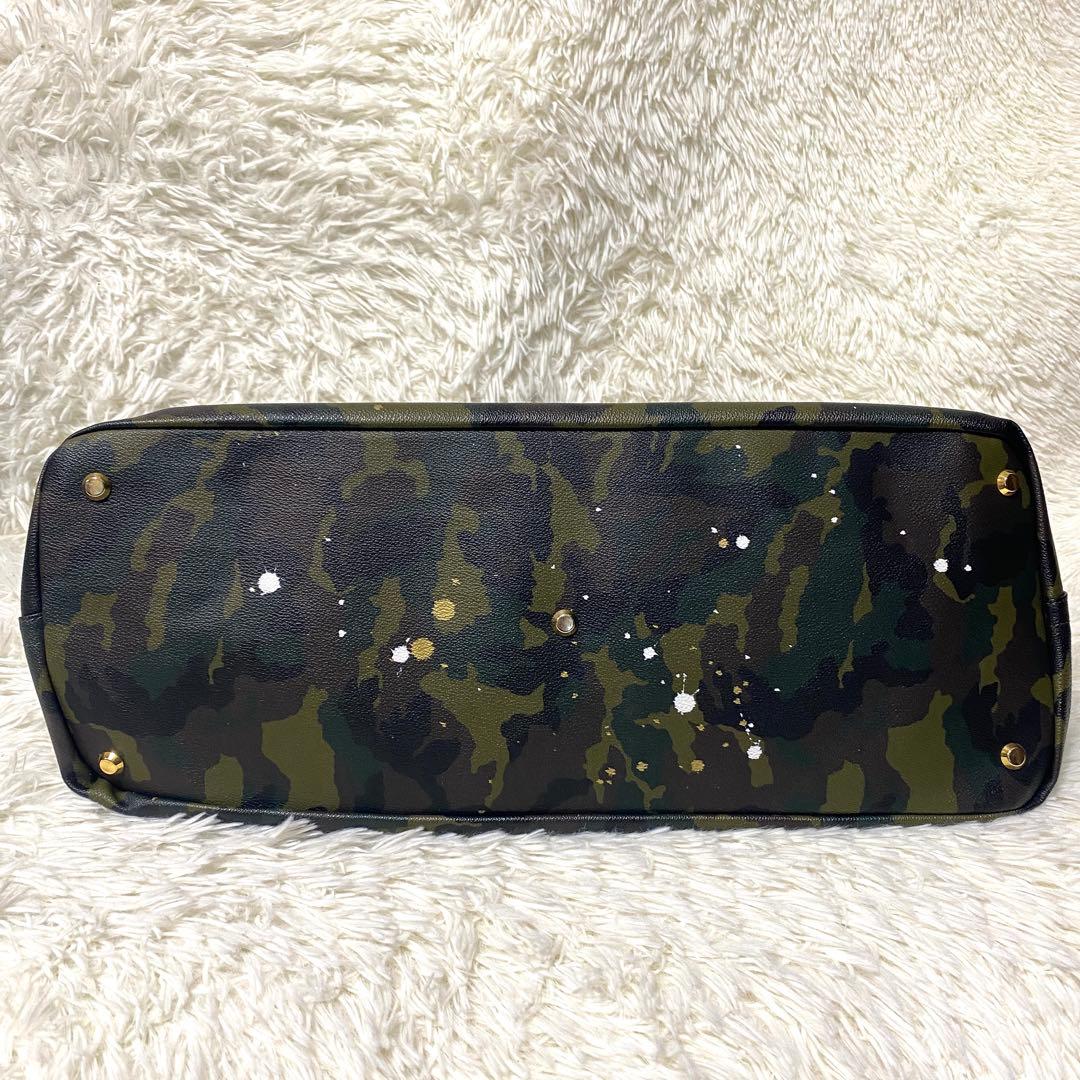 美品✨ GENTIL BANDITボストンバック　迷彩　イニシャルペイント