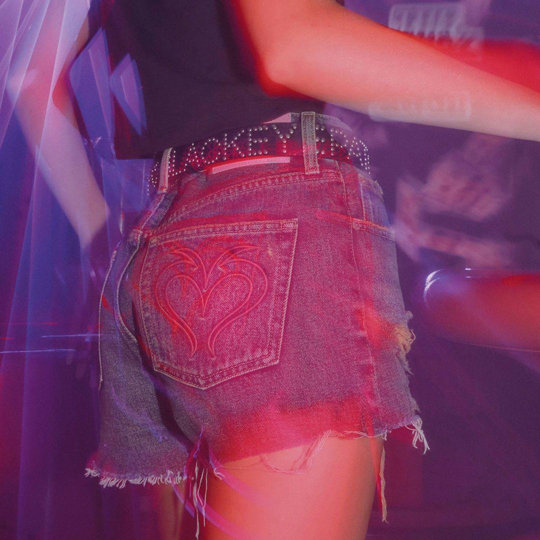 MOUSSY BEP HEART DENIM ショーツ　デニム　size1