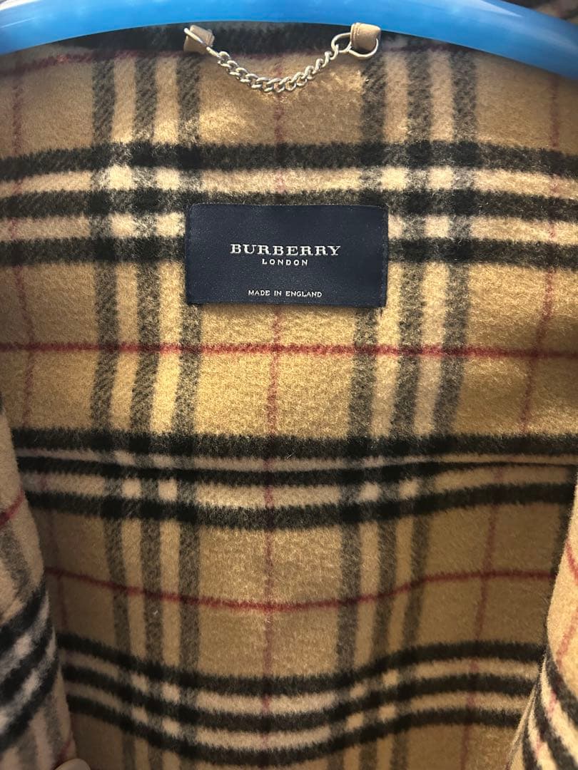 イングランド製BURBERRYベージュダッフルコート フード付き