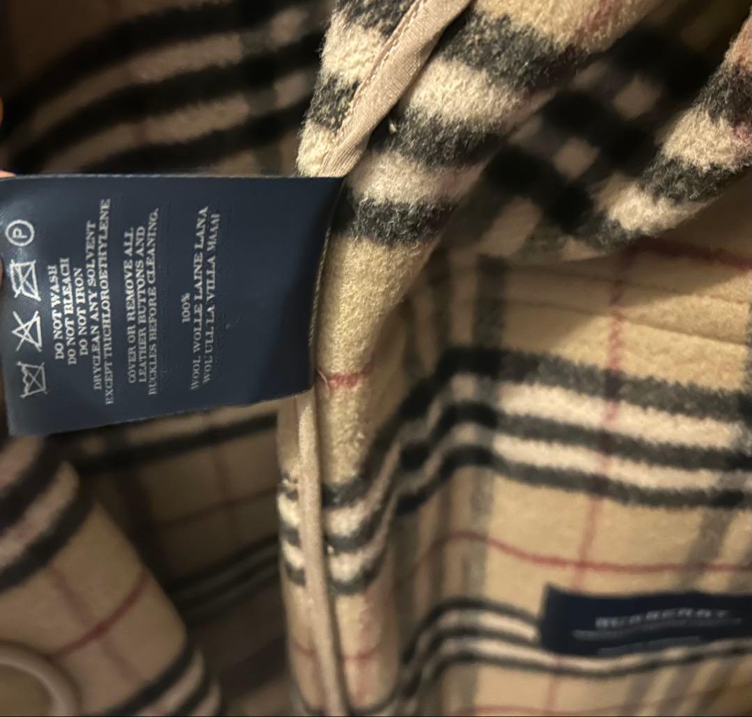 イングランド製BURBERRYベージュダッフルコート フード付き