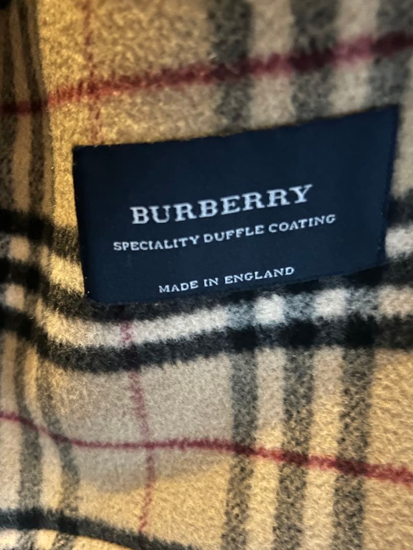 イングランド製BURBERRYベージュダッフルコート フード付き