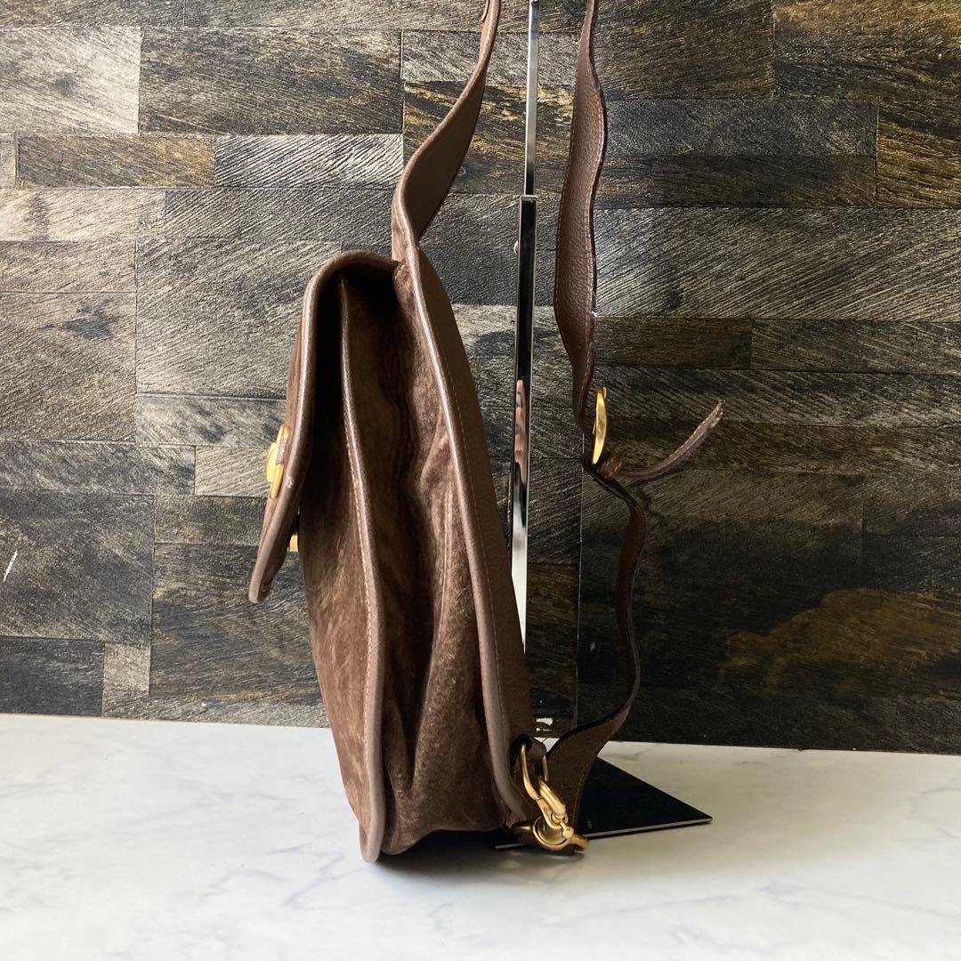 [希少] GUCCI オールドグッチ ボディバッグ ホースビット ブラウン
