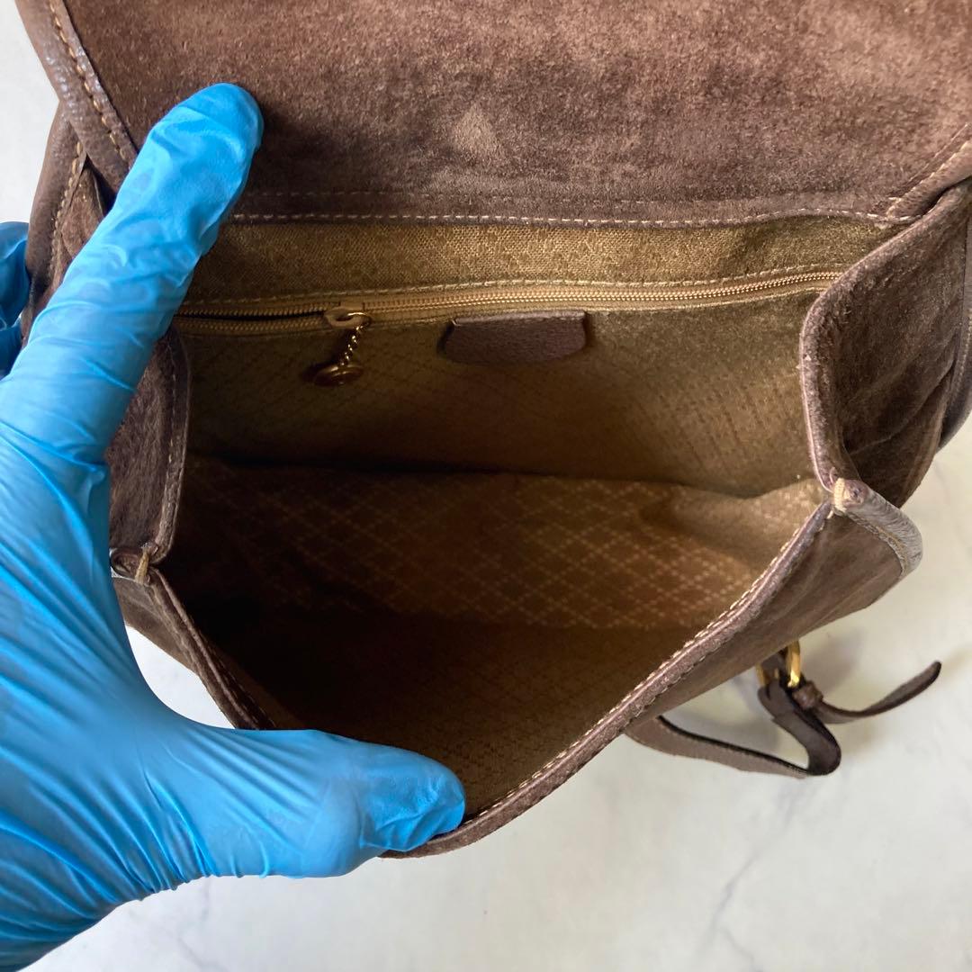 [希少] GUCCI オールドグッチ ボディバッグ ホースビット ブラウン