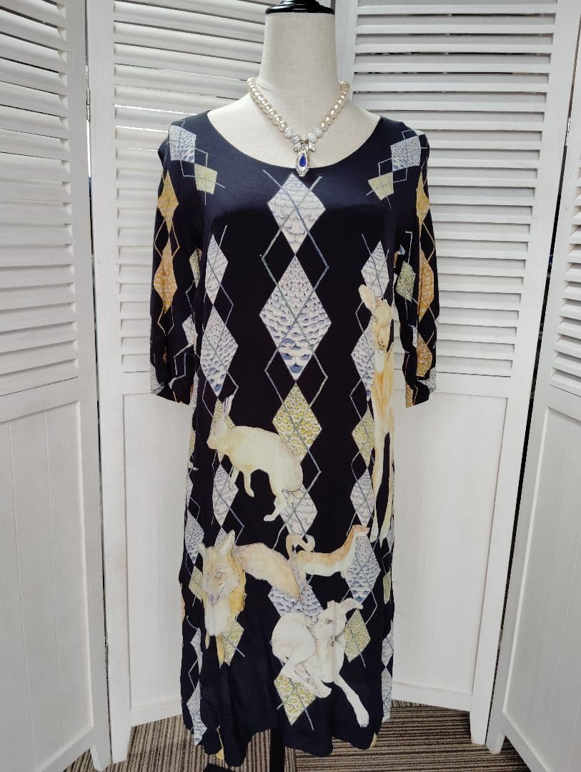 SWASH LONDON 　スウォシュロンドン　七分袖ワンピース