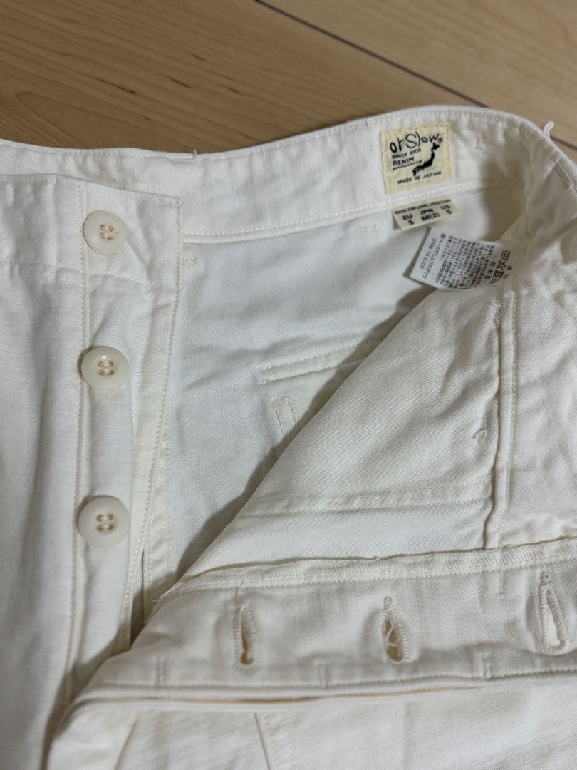 ちゃびさん専用。orSlow ホワイトワークパンツ M