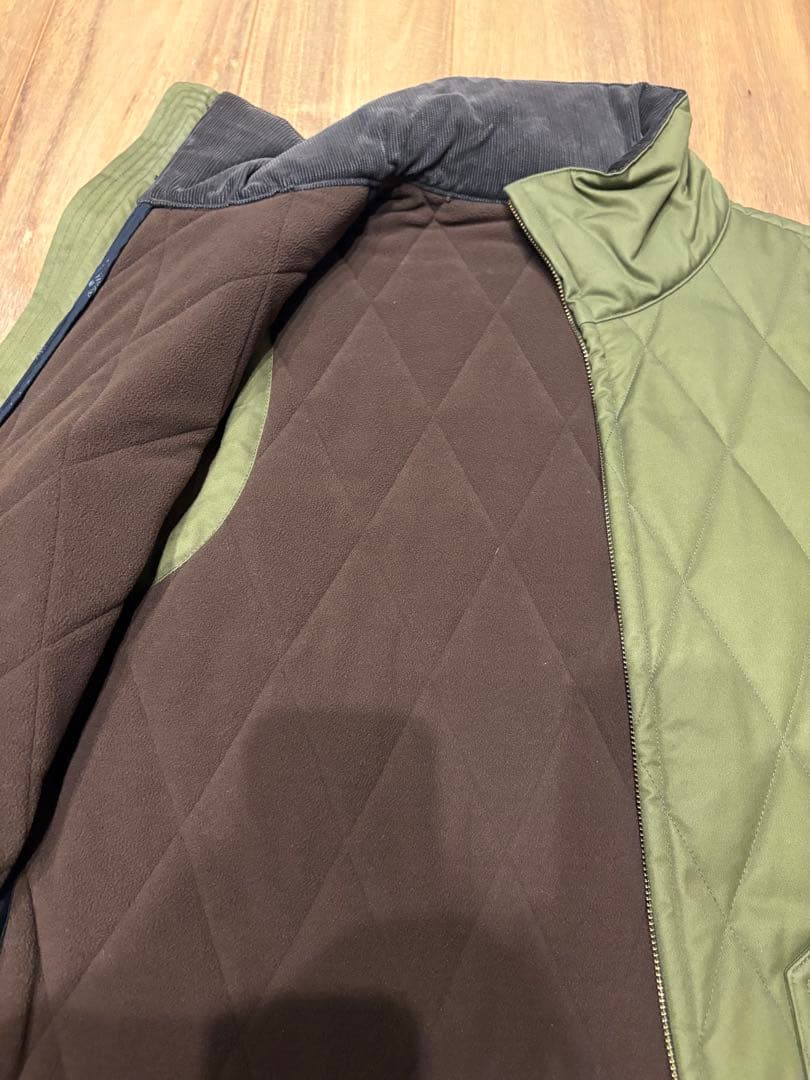 WESTRIDE ダウンベスト キルティング オリーブグリーン M(36-38)