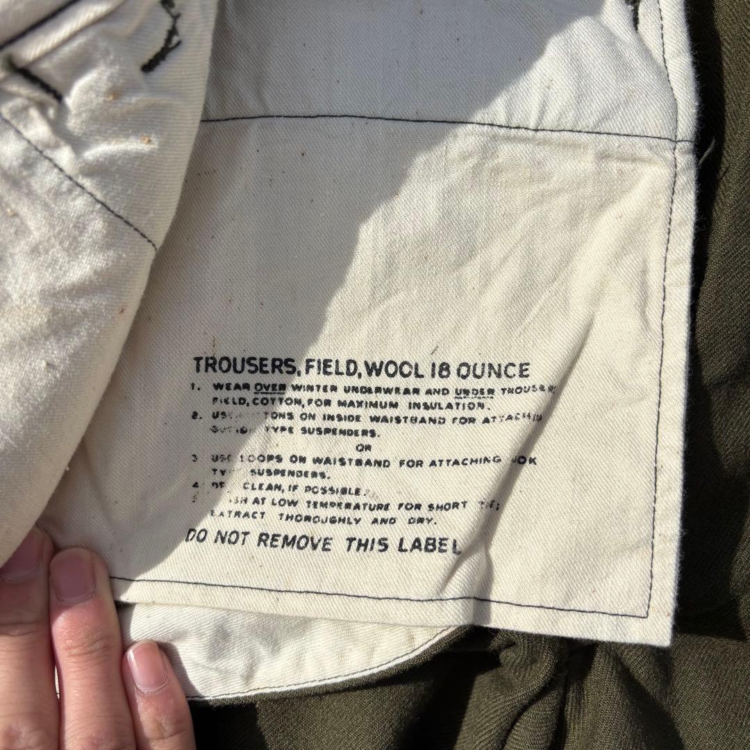 50s ウールワイドスラックス　m51 アメリカ軍　usa製　最初期　極太