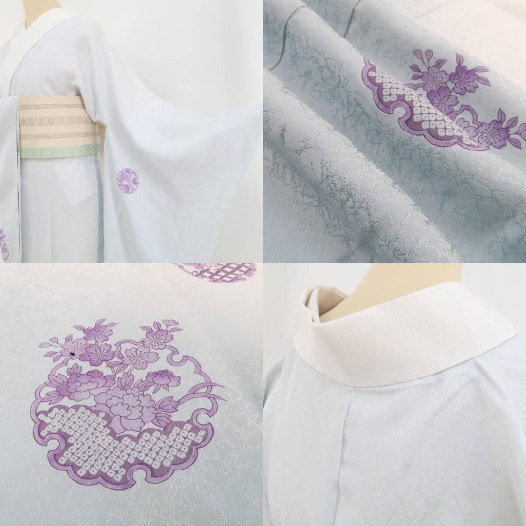 新品 ほていや謹製 雪輪 着物“洒落ごころ”正絹 仕付け糸付 絵羽襦袢 4775