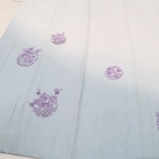 新品 ほていや謹製 雪輪 着物“洒落ごころ”正絹 仕付け糸付 絵羽襦袢 4775