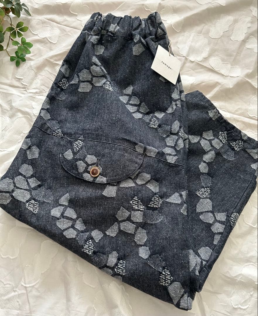 tumugu ツムグ ジャガードティンカーパンツ