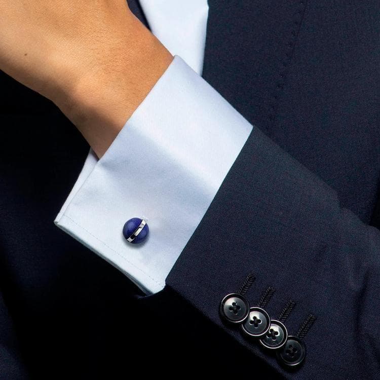 tac145 タテオシアン カフス シルバー×ブルー ラピスラズリ石 ギローシュ