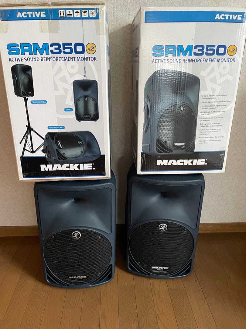 再　値下げ　MACKIE SRM350 パワードスピーカー 2台セット