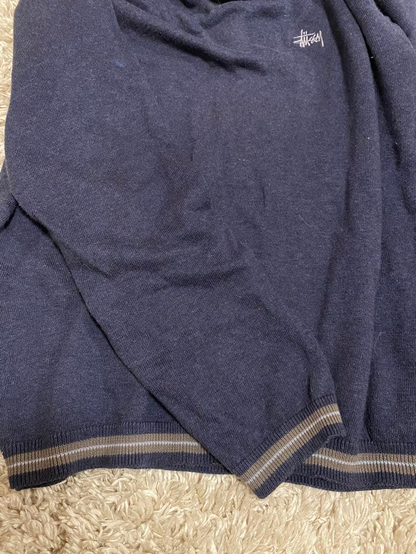 old STUSSY ニットセーター ネイビー