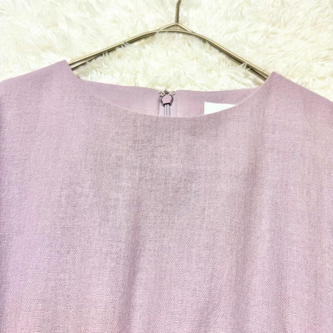 美品✨ エブール ウエストシェイプロングワンピース 長袖 ウール100% 36