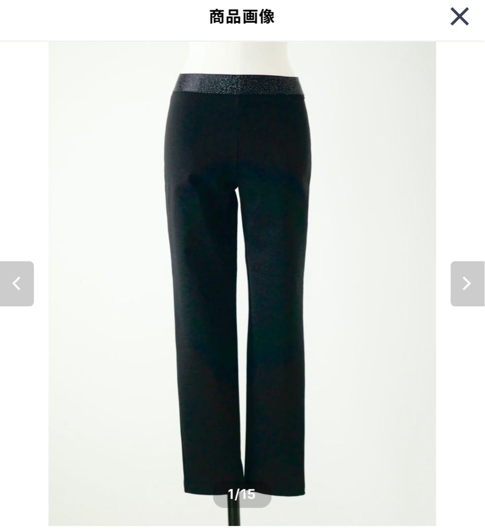 パンツ hitomi twinkle slim fit pants / black