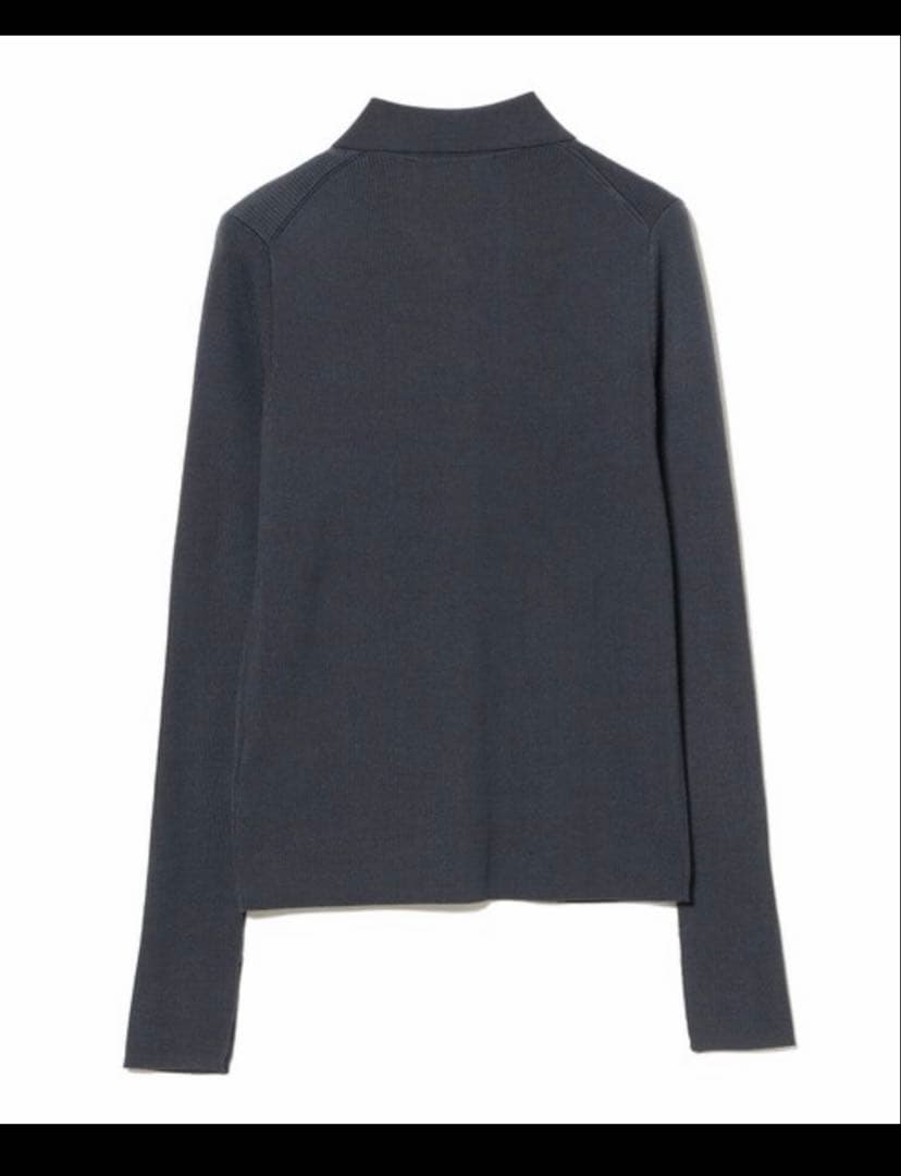 Demi-luxe BEAMS ポリエステルウールポロカーディガン