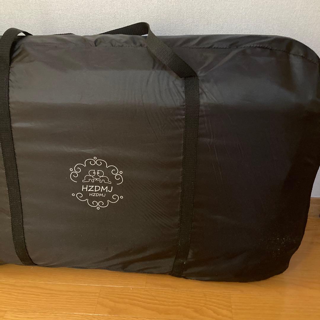 美品AORTD ポータブルベビーベッド HZDMJ グレー 星柄マットレス付き