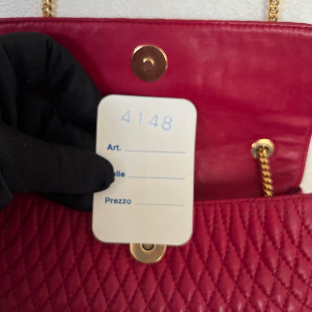 BALLY バリー ヴィンテージ キルティングショルダーバッグ ゴールドチェーン