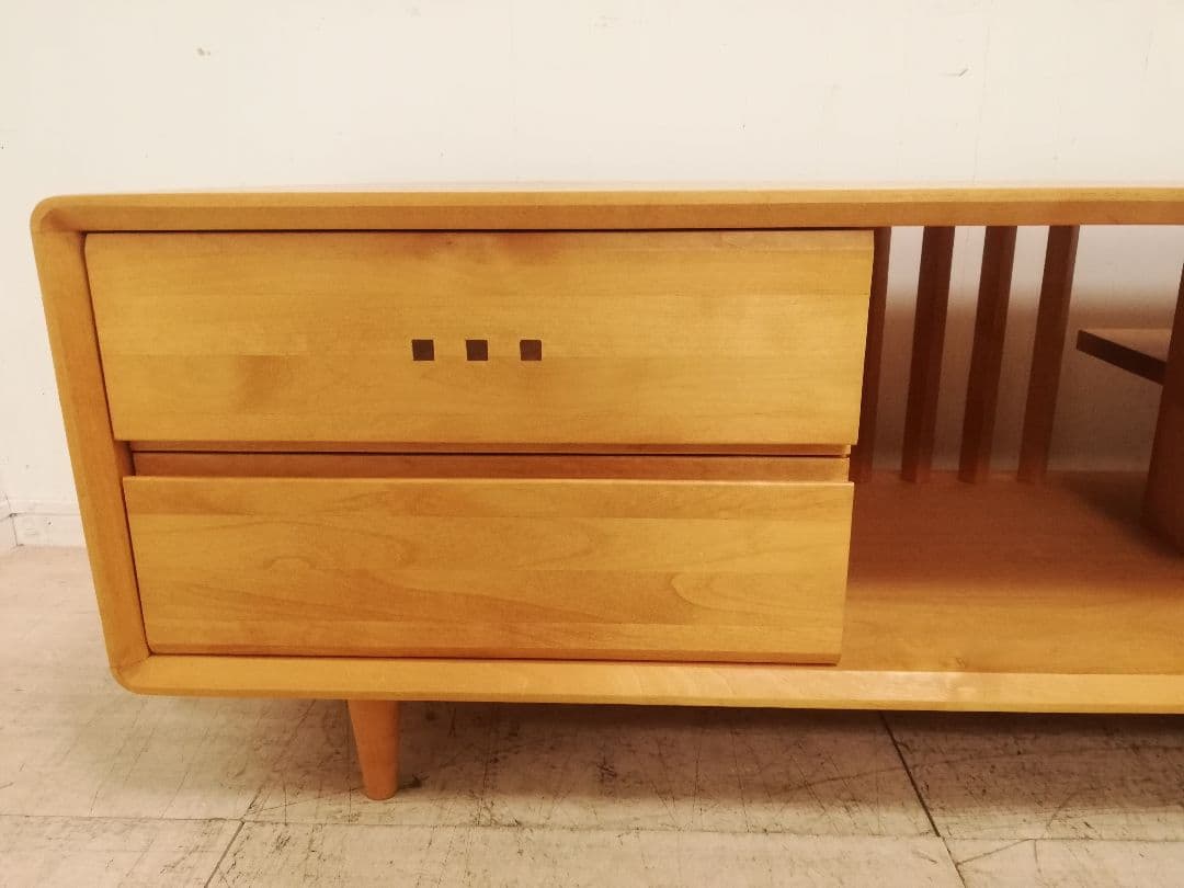 モデルルーム展示品 朝日木材加工 ACTUS BOSCO チェリー無垢 テレビ台