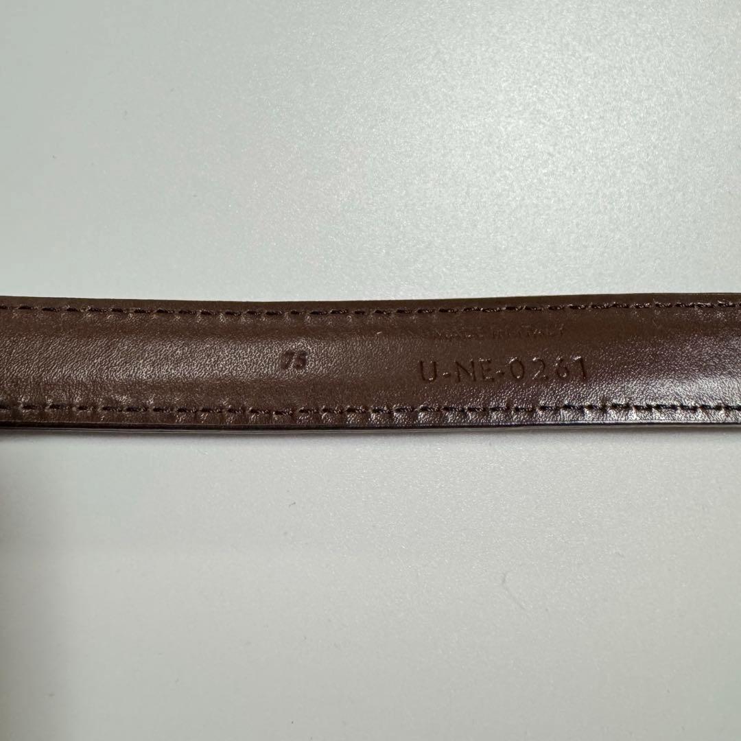 セリーヌ パイソンレザーベルト ブラウン 75