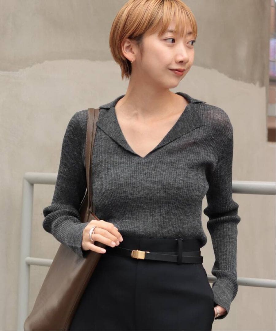 plage★TAILOR COLLAR RIB プルオーバー