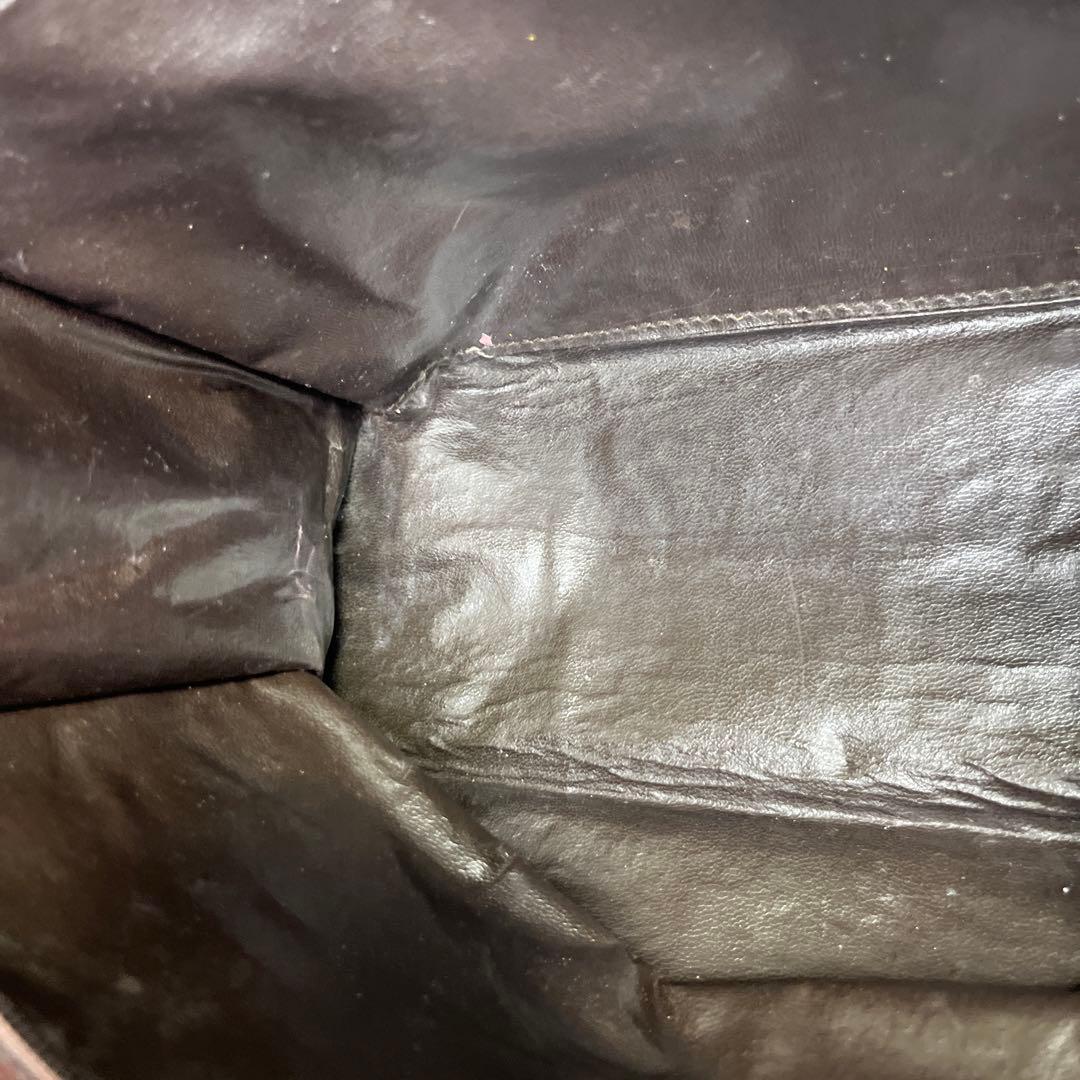 FENDI ズッカ　セカンドバッグ　クラッチバッグ　キャンバス　レザー　ブラウン