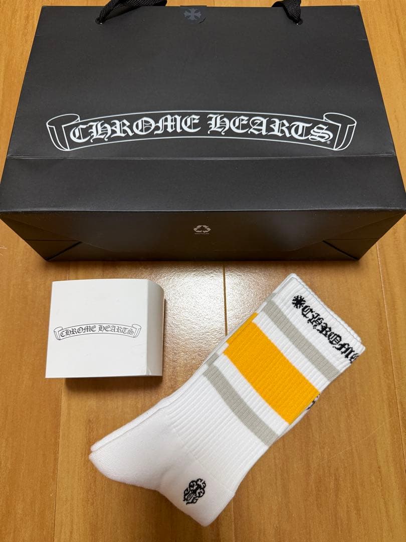 正規品 CHROME HEARTS ストライプソックス バラ売り クロムハーツ