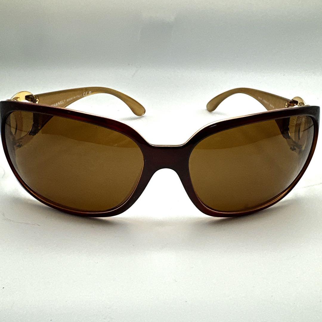 CHANEL シャネル ココマーク サングラス 6014 ブラウン ゴールド金具