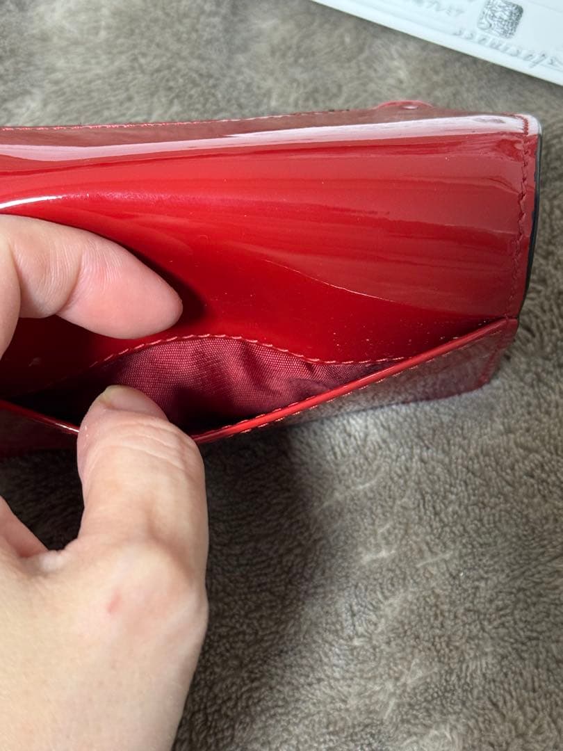 Dior パテントレザーサドル名刺ケース　カードケース