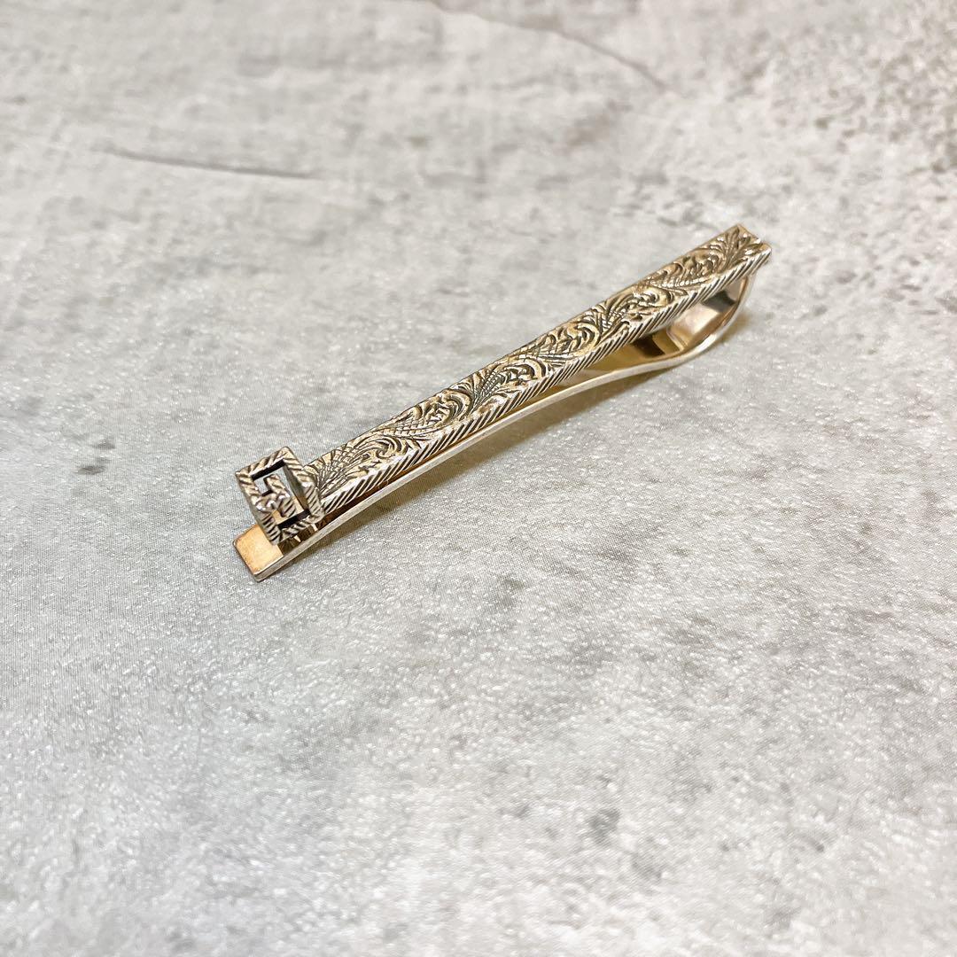 【廃盤 希少】 GUCCI グッチ ガーデン アラベスク スクエアG タイピン