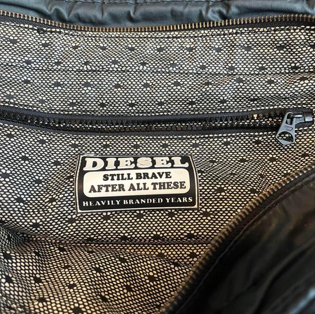 ディーゼル　アーカイブメタルロゴ　ミニボストンバッグ　y2k ハンドバッグ