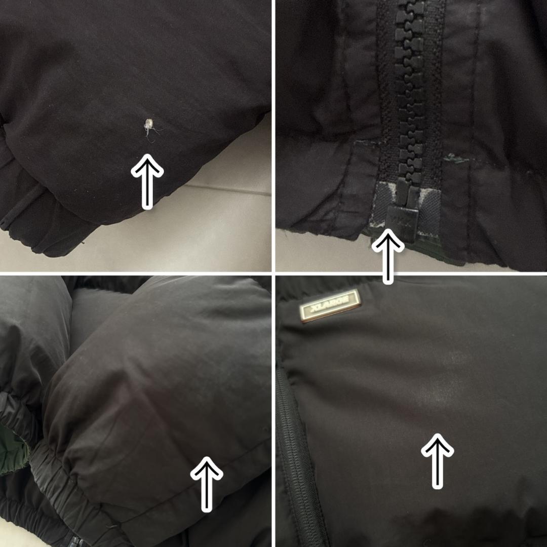 XLARGE リバーシブル ダウンジャケット グリーンブラック XL