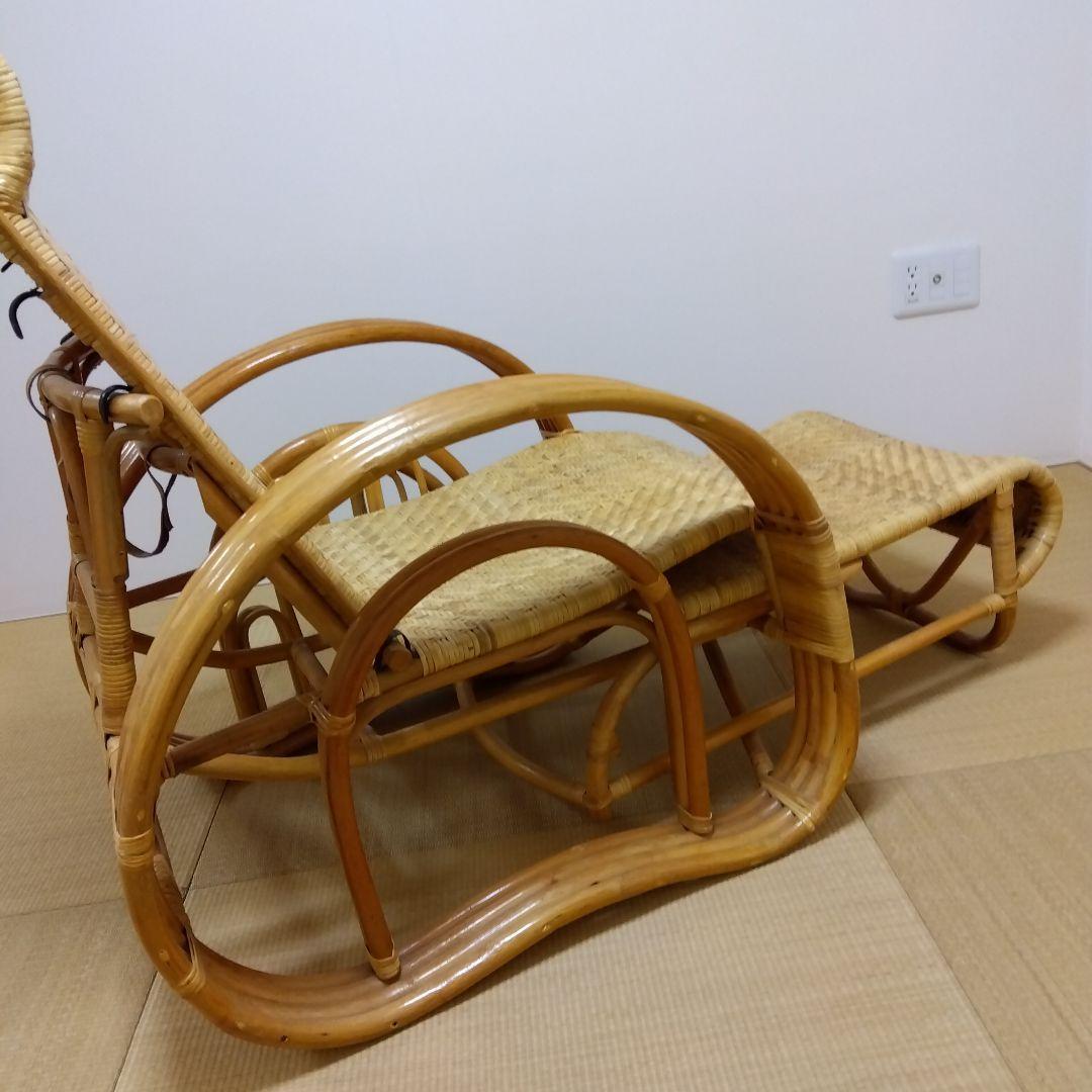 アリ　ラタン　籐製　リクライニングチェア