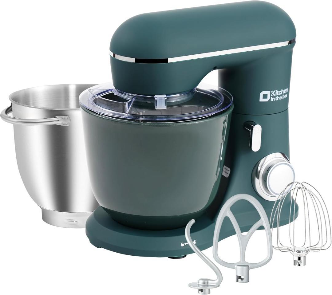 スタンドミキサー 4.5L+5Lダブルボウル 大容量 卓上ミキサー 10段階スピ