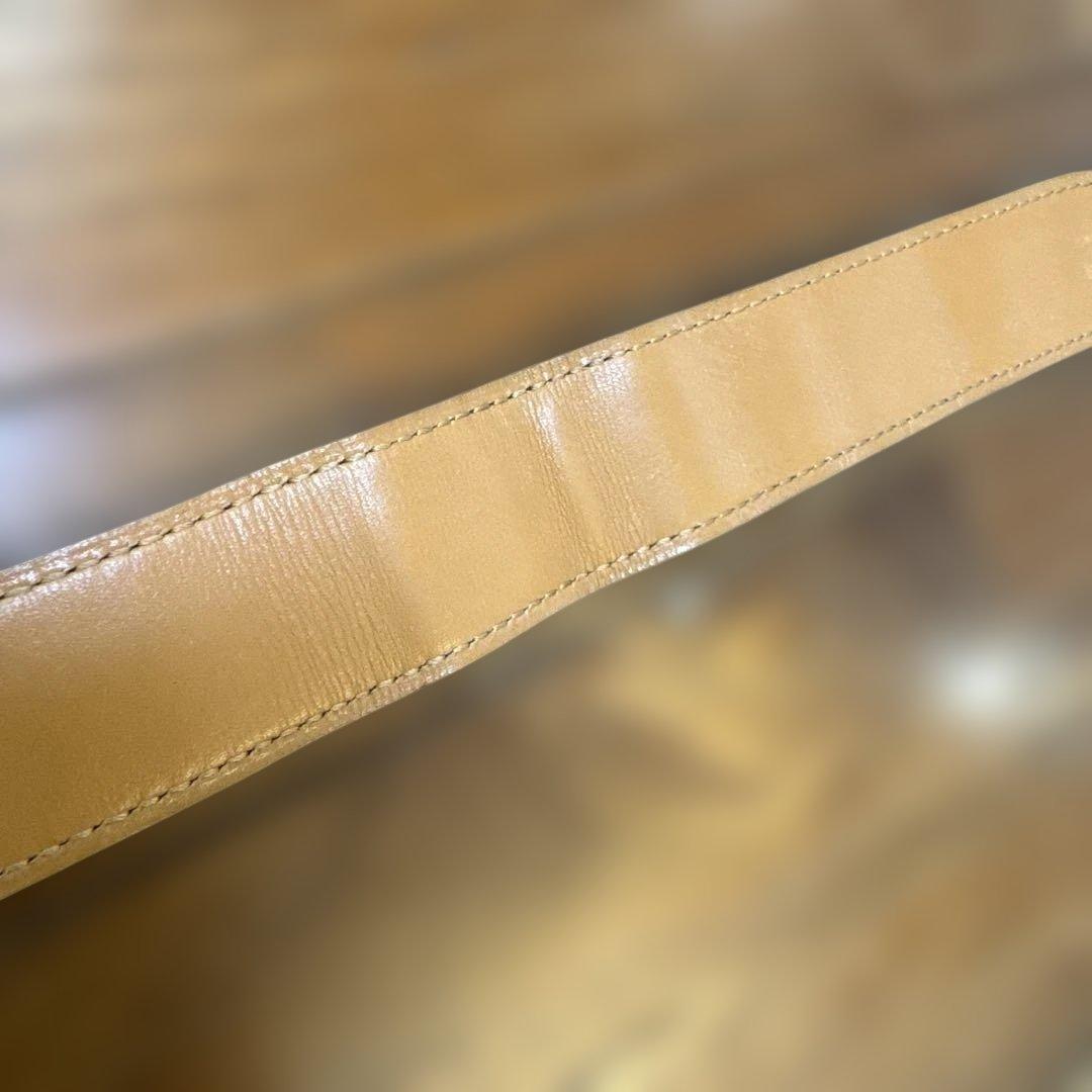 エルメス　HERMES 黒 レザーベルト 馬と人の金具付き　ヴィンテージ