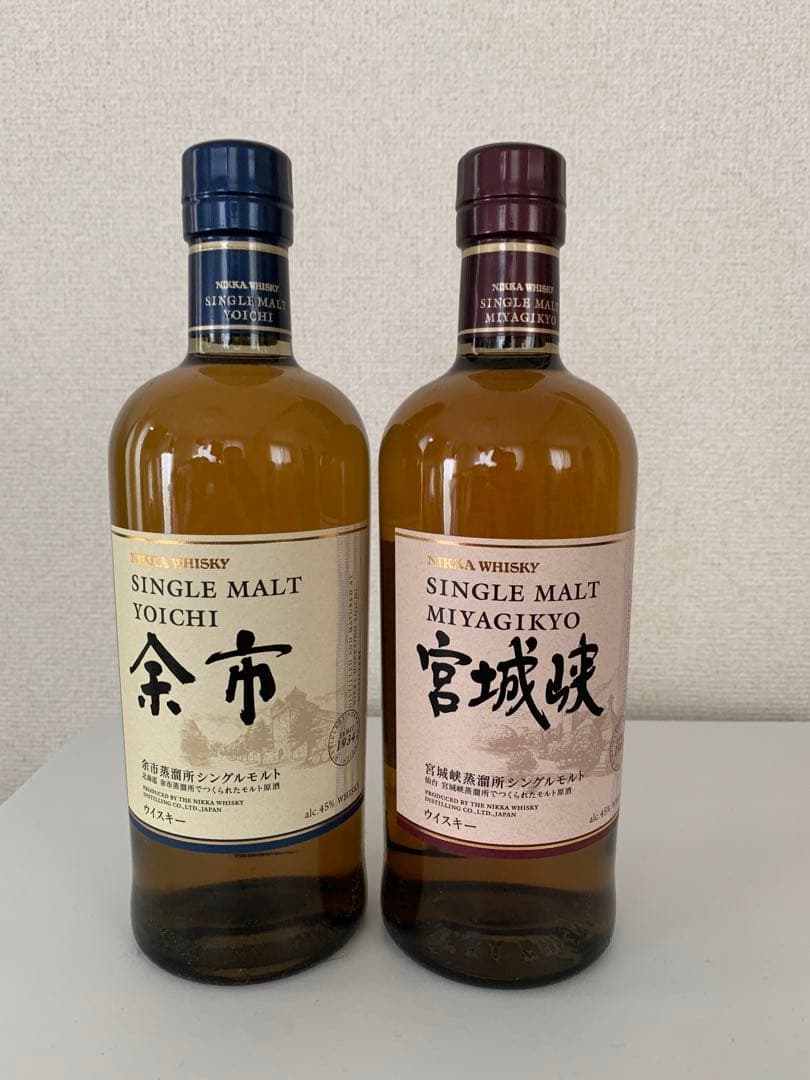 ウイスキー　宮城峡　余市　新品2本セット