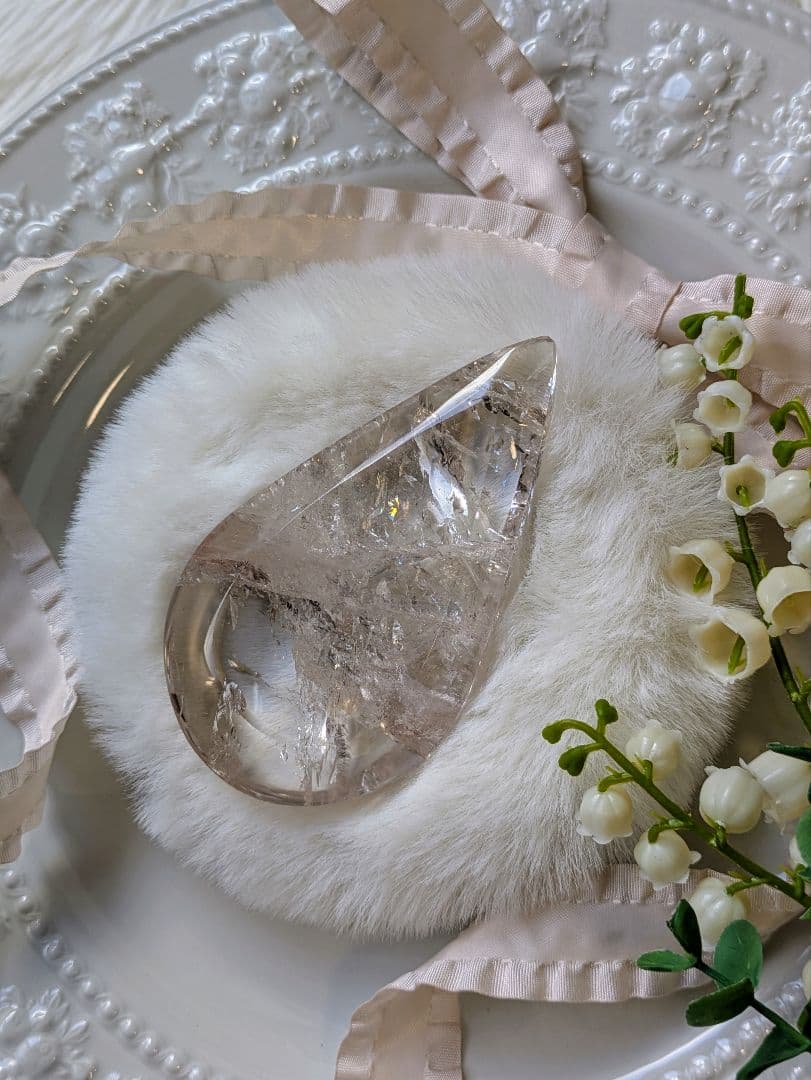 高品質　♡ピンクアゼツライト（通称） ピンククリアクォーツ♡ 　雫　虹