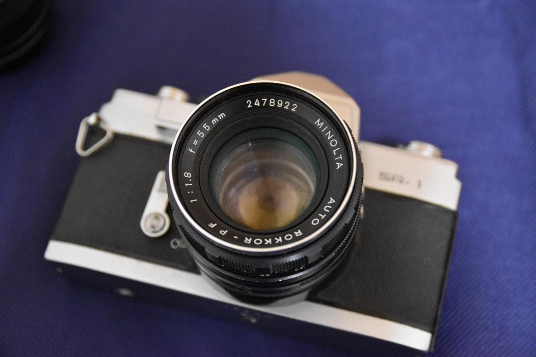 一眼レフフイルムカメラ　ミノルタ　ＳＲ－1+オールドレンズ2本