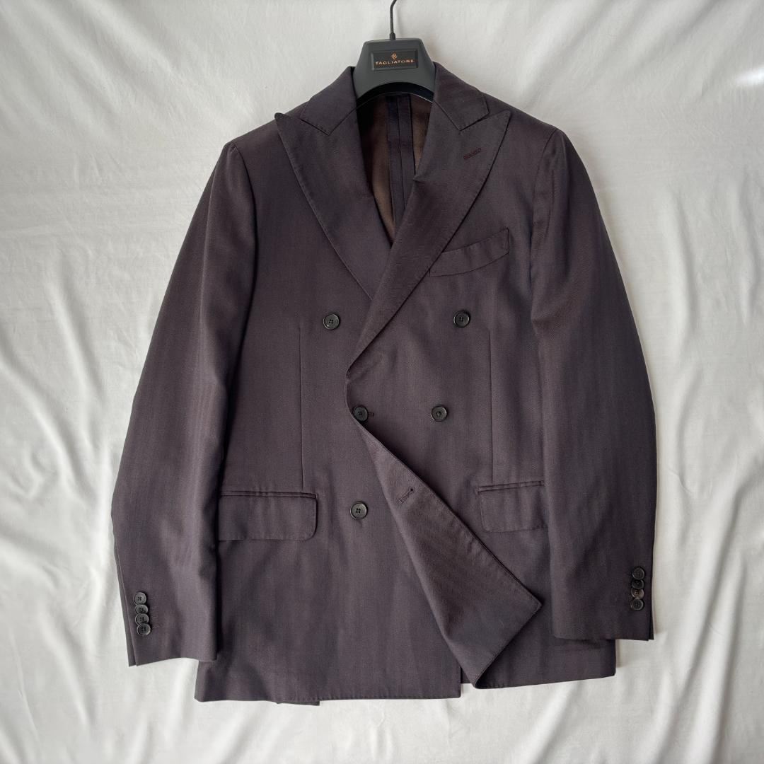 良品 ラルディーニ ダブルブレスト スーツ セットアップ ブラウン 46