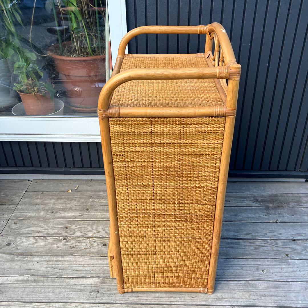 ② 昭和レトロ ラタンチェスト 5段6杯 引き出し箪笥 古家具 ビンテージ