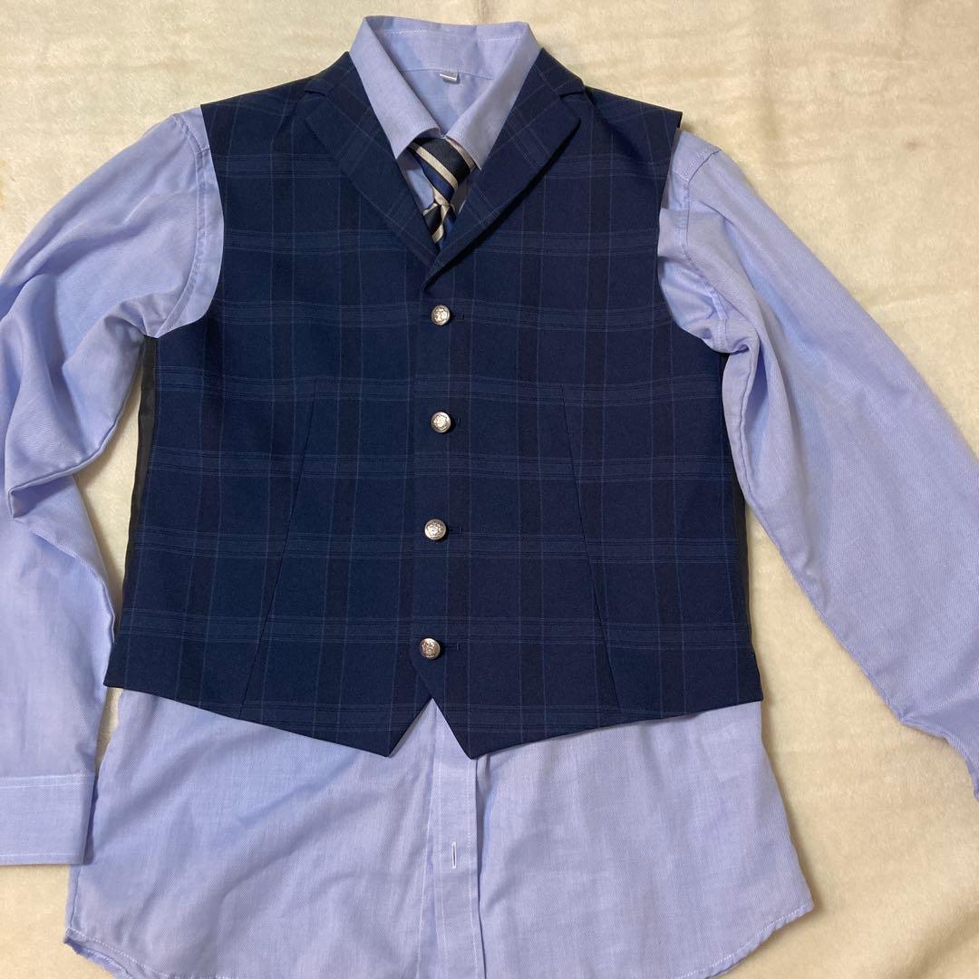 【美品】ワンダーファクトリー 170 スリーピース 5点セットスーツ 卒業式