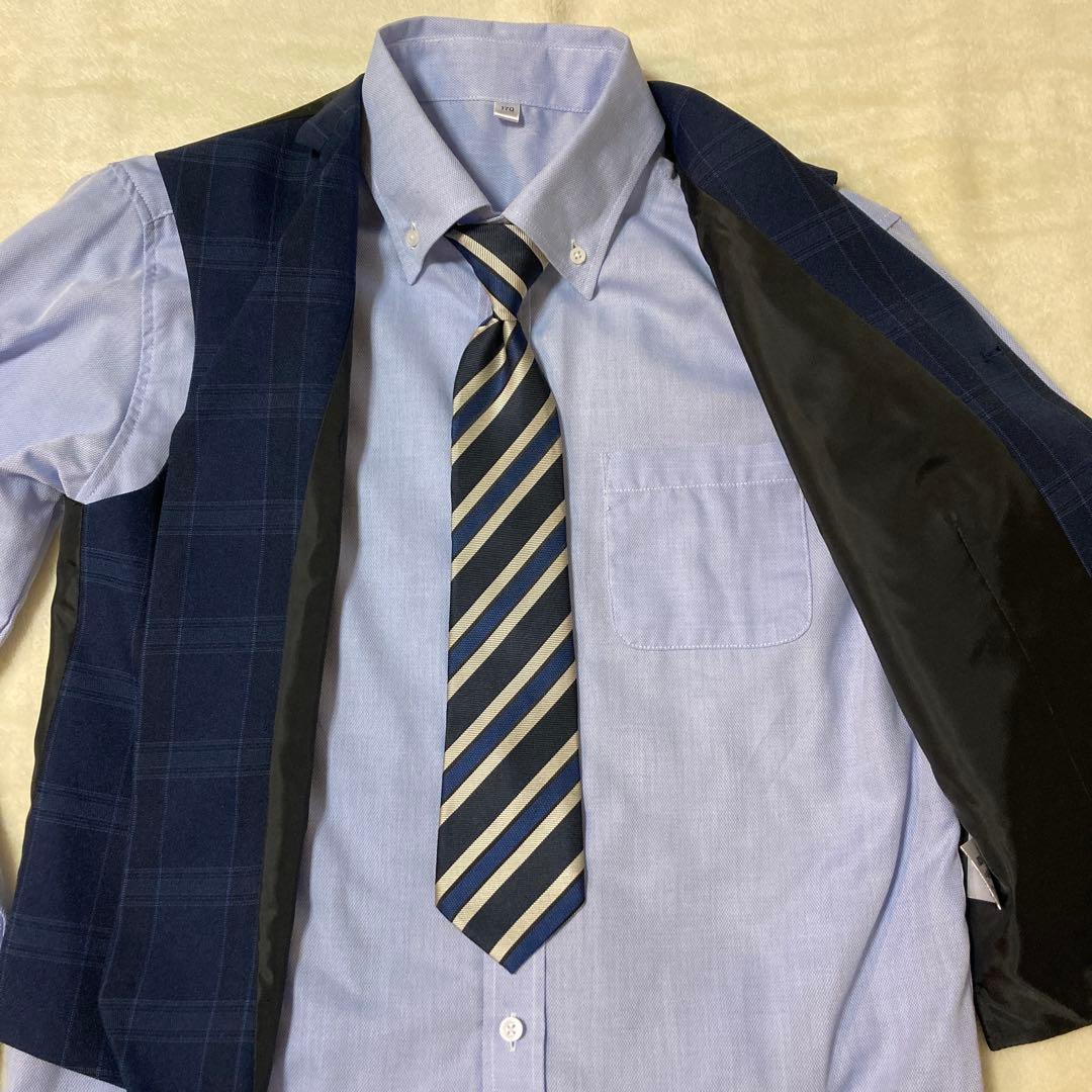 【美品】ワンダーファクトリー 170 スリーピース 5点セットスーツ 卒業式