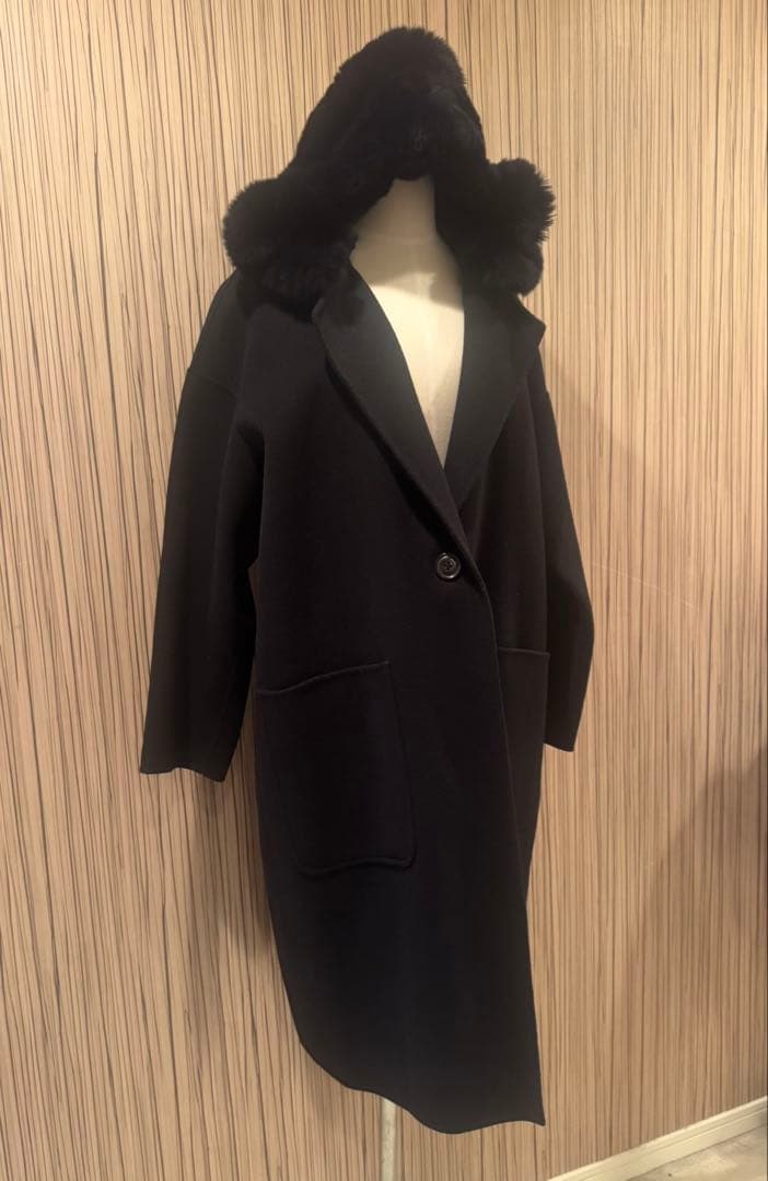 Ron Herman　ロングコート レッキスファー ブラック サイズ2