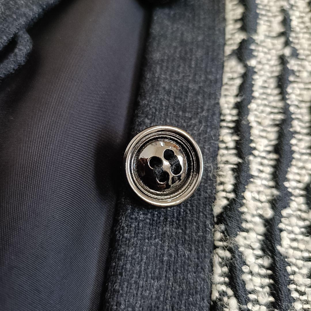 美品 クリスチャンディオール ノーカラーツイード調ジャケット ヴィンテージ 9号