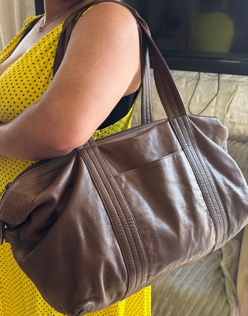 ブラウンレザー ボストンバッグ beau dessin