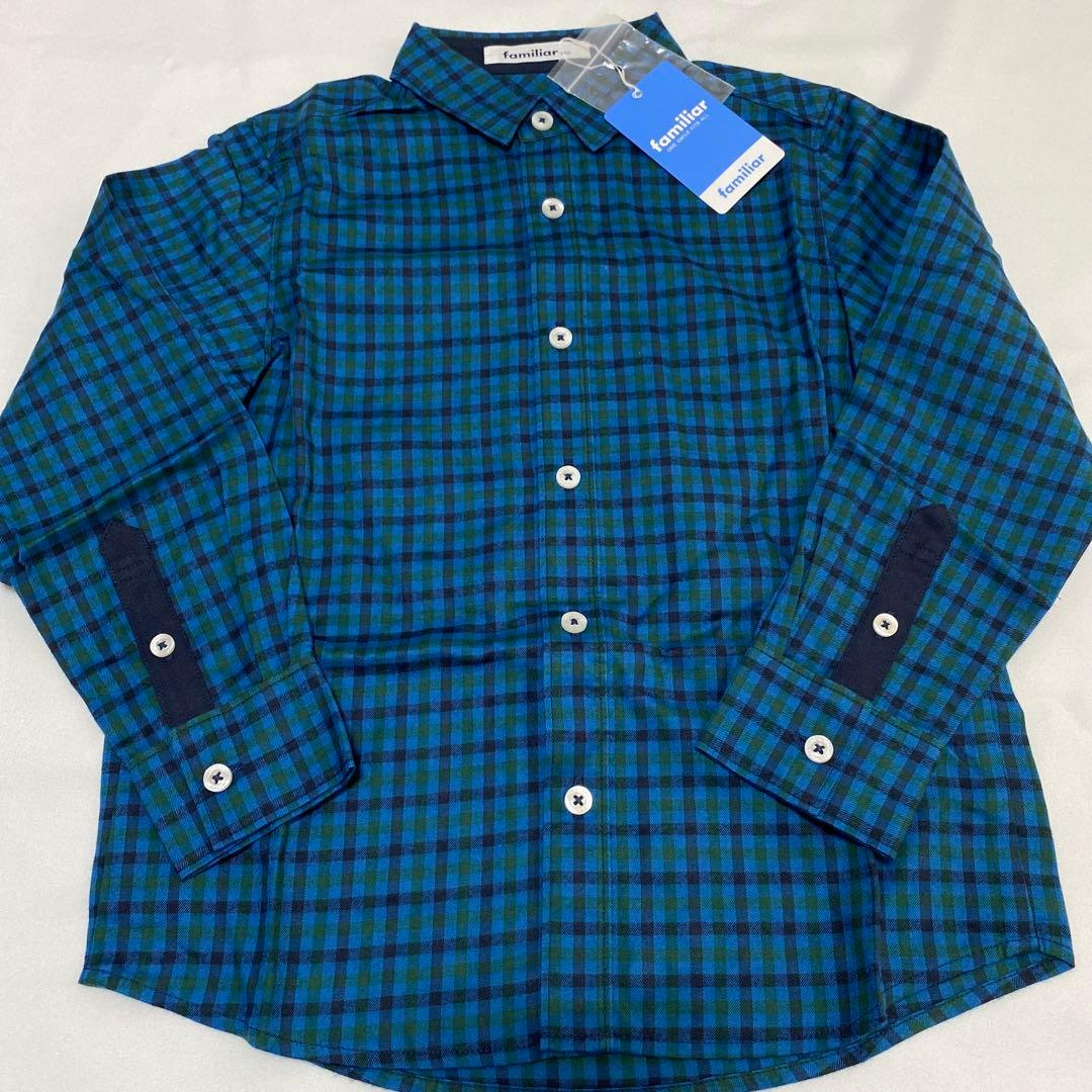 familiar チェック柄 長袖シャツ 130